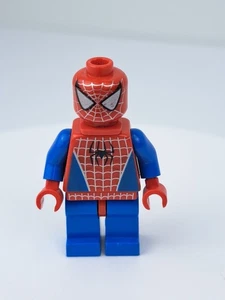 LEGO Spider-Man 1 Blue Arms Legs Silver Webbing Neck Bracket Minifigure SPD001a - Picture 1 of 10