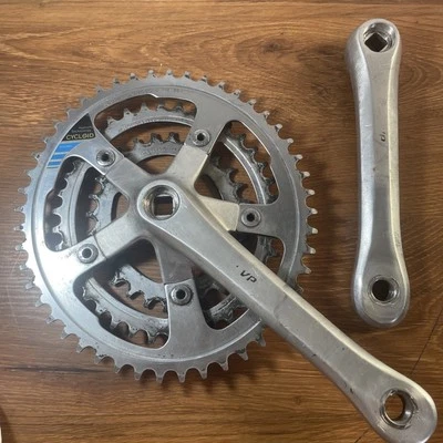 Raro juego de bielas de anillo ovoide cicloide Sugino VP triple 28-38-48 MTB 170 mm Foto 1 de 4