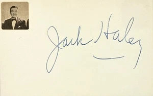 JACK HALEY Signed Autographed INDEX CARD Wake Up and Live The Wizard of Oz - Picture 1 of 6