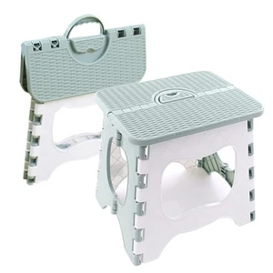 Folding Step Stool Compact Plastic Foldable Holds Up to 300 lbs 12 inches 30cm - Picture 1 of 8