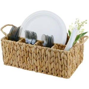 Utensil Caddy,Hand-Woven Silverware Organizer Utensil Basket for Table,Silver... - Picture 1 of 7