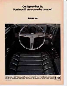1969 PONTIAC GRAND PRIX  ~  NICE ORIGINAL PRINT AD - Picture 1 of 1
