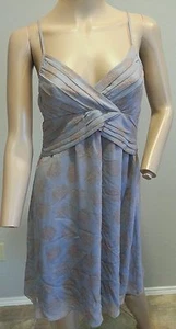 Theory Seide Grau Kreis Formen Cocktailkleid S 4 - Picture 1 of 5