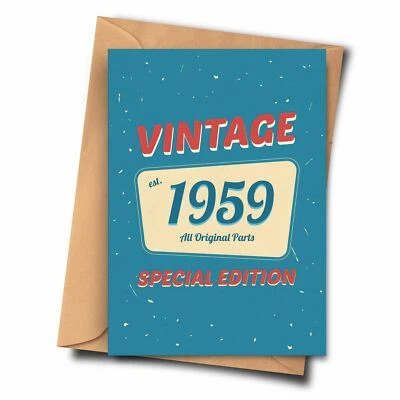 FAT FLAMINGOS Funny 63 Year Old Birthday Card for People Born in 1959 Groom Uncle From Her