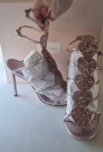Sandalias Zapatos Corazón Giambattista Valli X HM - Rosa - UK 5-5.5 EU 39Usadas Una Vez - Imagen 1 de 14