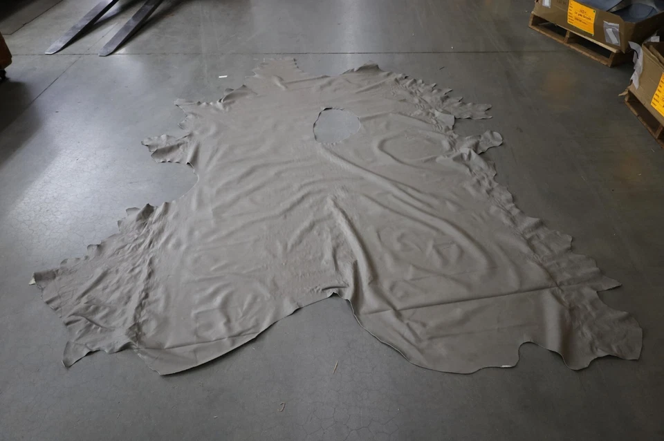 Grey Upholstery Leathercraft DIY Genuine Cow Hide Stunning #0439 - Image 1 of 1