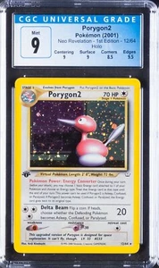 2001 Porygon2 Pokemon Neo Revelation 1st Edition 12/64 Holo CGC 9 - Picture 1 of 1