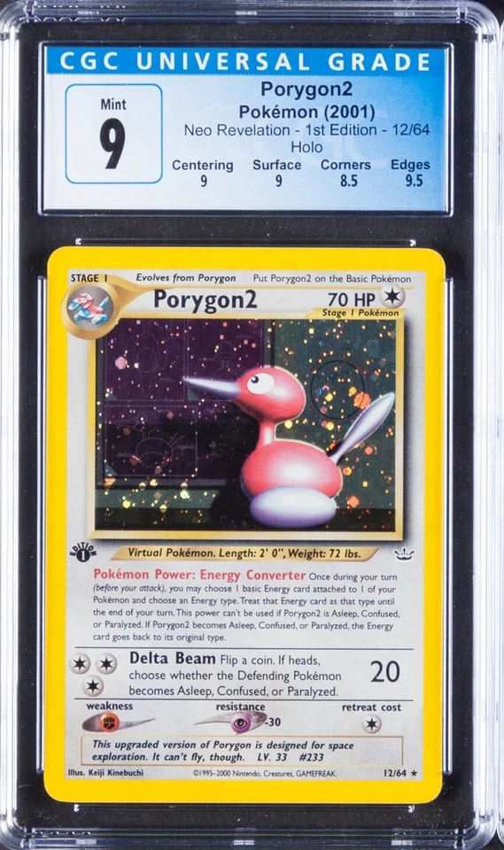 2001 Porygon2 Pokemon Neo Revelation 1st Edition 12/64 Holo CGC 9 - Image 1 of 1