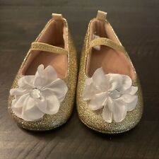 Stepping Stones Baby Gold Sparkly Ballet Flats 9-12 mos