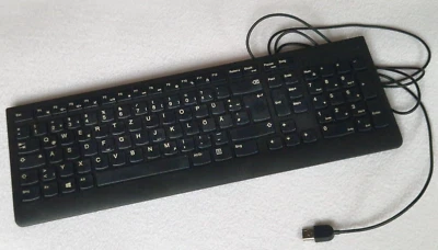 Lenovo USB Tastatur Schwarz mit deutschem Tastaturlayout Calliope 00XH601 - Bild 1 von 4