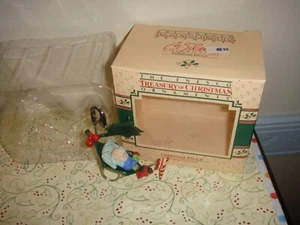 Enesco Ornament 1988 Christmas Pin-Up Santa Hammock Hanging Ornament - Picture 1 of 4