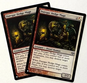 X2 MTG Eventide (EVE 137) Duergar Hedge-Mage - NM Pack Fresh -Uncommon- The List - Picture 1 of 2