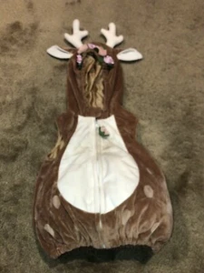 NWT Going Wild Baby Girl's Baby Deer Halloween Costume Soft Plush Velour 6-9 Mo - Picture 1 of 4