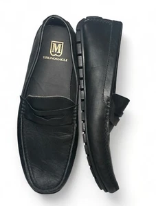 BRUNO MAGLI "XENO" Black Leather Penny Loafers Men's Size 11.5M MSRP $395 - Picture 1 of 9