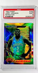 1993 1993-94 Topps Finest Refractor 162 Larry Johnson PSA 9 Only 3 Graded Higher - Picture 1 of 3