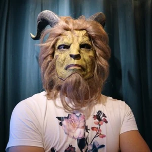 Movie Beauty and the Beast Mask Latex Cosplay Halloween Party Mask Costume Props - Picture 1 of 5