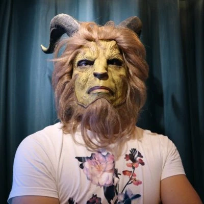 Movie Beauty and the Beast Mask Latex Cosplay Halloween Party Mask Costume Props - Image 1 of 4