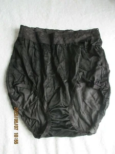 VINTAGE Hanes transparentes Höschen seidig glänzendes Nylon mit Spitzenzwickel Größe 7 schwarz - Bild 1 von 2