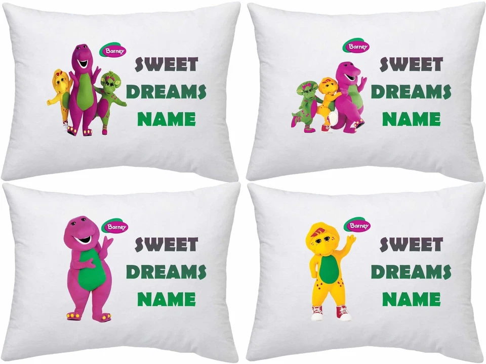 BARNEY THE DINOSAUR Personalised Pillow Case - Choice of Design - Image 1 of 1