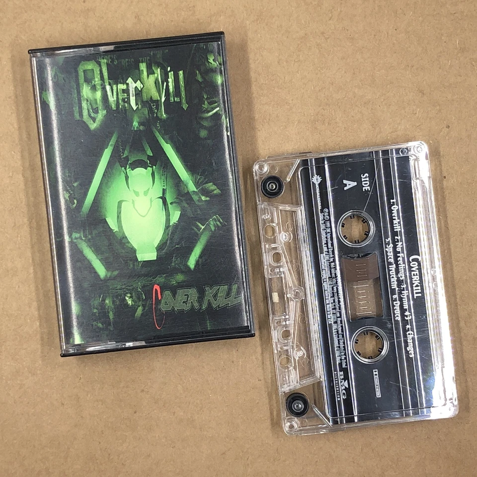 OVERKILL Cassette Tape 90s Metal Thrash COVERKILL METALLICA SABBATH RARE FIND! - Image 1 of 4