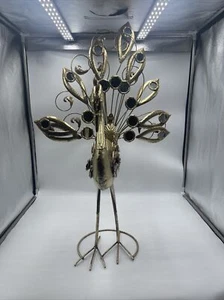 32 inch Metal Peacock Decor Garden Statue - Picture 1 of 13