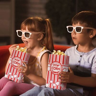 50/100pcs Popcorn Bags Fetes Events Cinema Suit AllPop Corn Machines Bags Party • 14.10$