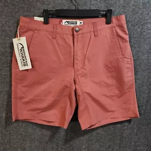 Mountain Khakis Men's Stretch Poplin Short Slim Fit Rojo Red 34W x 8In - Picture 1 of 13