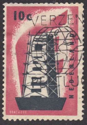 1956 Netherlands SC# 368 - Rebuilding Europa - Used -1 - Image 1 of 2