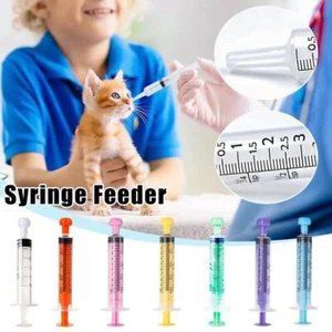 10ML CLEAR-ORAL SYRINGES + BOTTLE PLUGS Dog Cat Pet Feeding Feeder new Aid USN - Picture 1 of 25