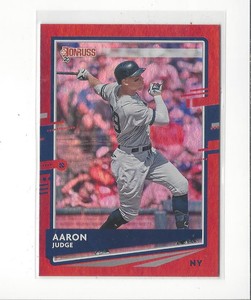 2020 Donruss Holo Red Variation #111 Aaron Judge Yankees VAR