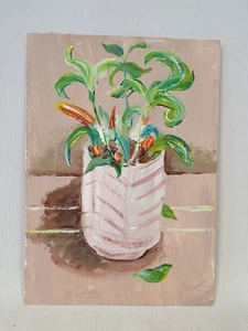 Vintage Still Life Floral Gouache Painting #2 Original - Picture 1 of 4