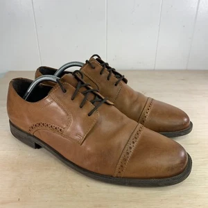 Cole Haan Men's Brown Leather Cap Toe Oxford Dress Shoes C25806 Size 10.5 M - Picture 1 of 9