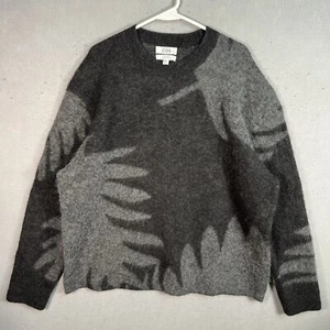 COS Alpaca Blend Sweater Adult XL Relaxed Fit Gray Palm Leaves Pullover Mens - Picture 1 of 10