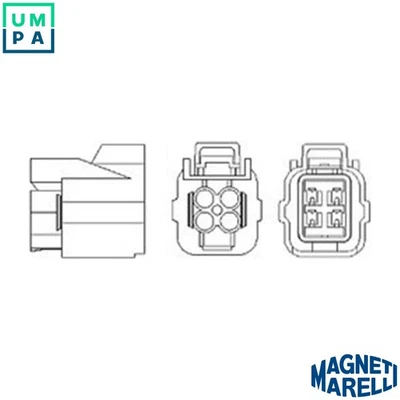 LAMBDA SENSOR 466016355054 FOR HONDA CIVIC/VII/FERIO/Hatchback LOGO 1.4L 4cyl - Image 1 of 4