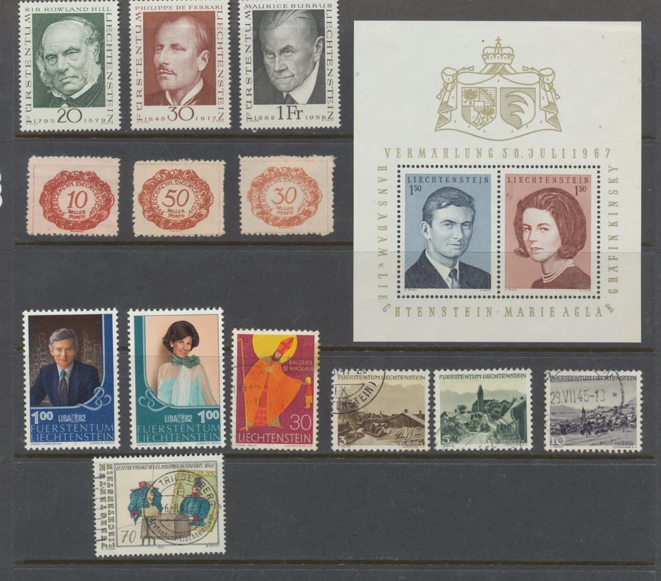 Liechtenstein Stamps 19967-1991 SGMS471; SG 495/7;795/6;1012; D44;48;50 - Image 1 of 2