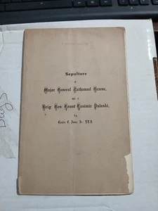 1885 Sepulture Of Major General Nathanael Greene & Pulaski By Charles Jones - Picture 1 of 6