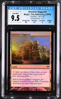 ANCIENT ZIGGURAT Conflux Foil CGC 9.5 Gem Mint MTG [Nostalgium] - Image 1 of 2