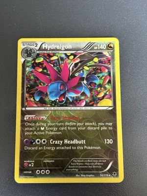 Pokémon TCG Card Hydreigon 74/119 XY Phantom Forces Cosmos Holo Rare MP - Image 1 of 3