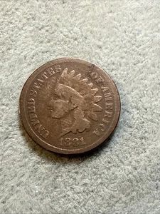 1881 Philadelphia Mint Indian Head Cent G guter Zustand schöne Münze siehe Bilder 7341 - Bild 1 von 10