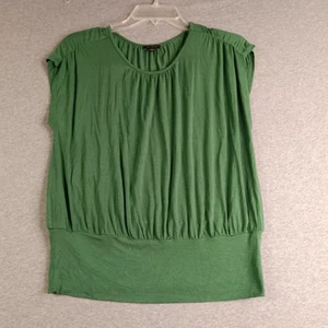 Ann Taylor Top Bluse grün ärmellos U-Ausschnitt gebänderter Saum Gr. S super weich - Bild 1 von 7