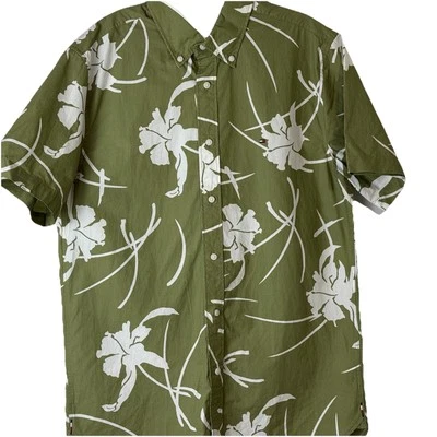 Camisa informal floral verde con botones Tommy Hilfiger para hombre talla M nueva con etiquetas hawaiana Foto 1 de 4