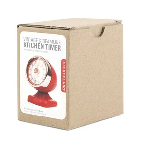 Kikkerland Vintage Streamline Kitchen Timer, Red - Picture 1 of 3