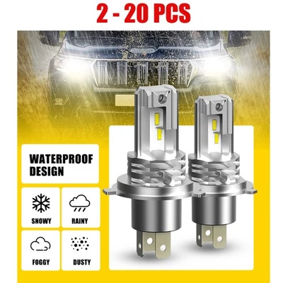 Суперяркая светодиодная белая лампа AUXITO 6000K H4/9003 комплект фар Plug&Play 2-20X - Изображение 1 из 4