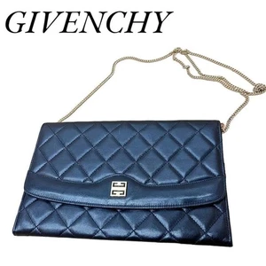 Givenchy borsa a tracolla vintage con catena e ferramenta oro pelle trapuntata - Foto 1 di 24