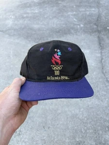 Atlanta 1996 Olympics snapback hat Black And Purple American Flag - Picture 1 of 3