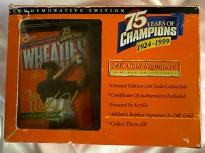 1999 75th Wheaties Collectibles 24K Gold Signature Mini Cereal Box Tiger Woods - Bild 1 von 9