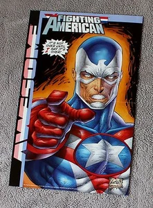 Fighting American 1997 Rob LIEFELD Simon KIRBY Awesome Comic PROMO Poster VF - Imagen 1 de 1