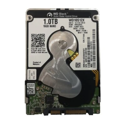 Western Digital 1TB WD10S12X 16GB NAND SSHD SATA 2.5" Solid State Hybrid Drive - Image 1 of 3