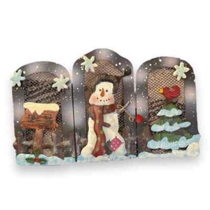 Vintage Metall Winter Schneemann Wohnkultur - Bild 1 von 3