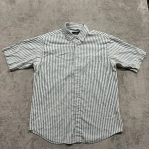 Bugatchi Short Sleeve Button Up Mens Shirt Stripes Large Multicolor Casual - Picture 1 of 7